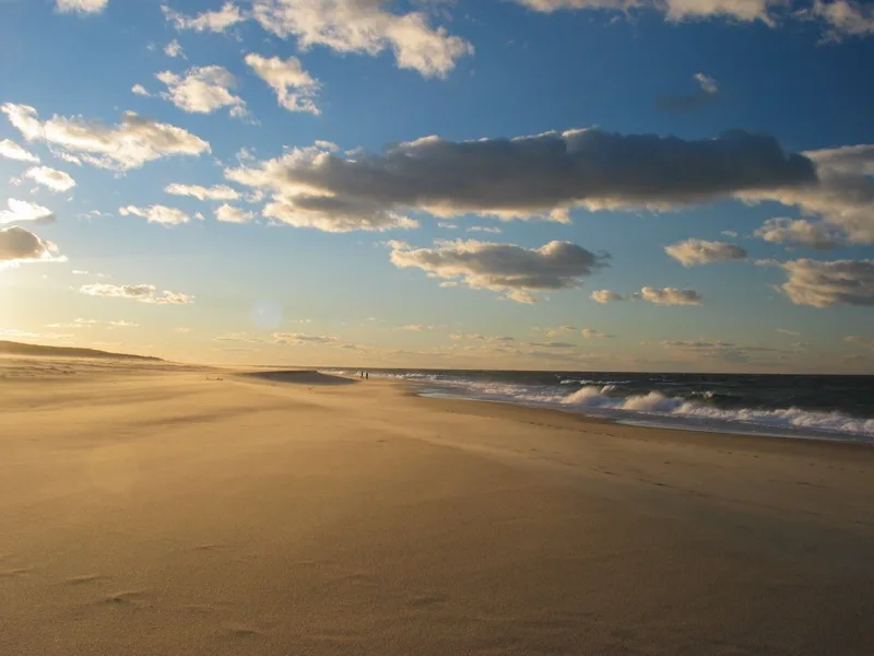 Cape Cod beach at sunset